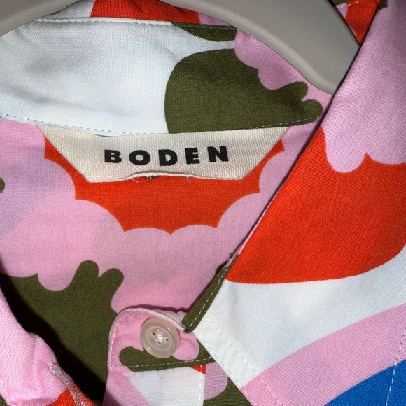 NWT BODEN AMY FLORAL PRINT COTTON MIDI SHIRT DRESS SZ 4P. (Sold out online) - Picture 7 of 14